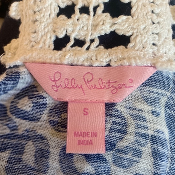 Lilly Pulitzer Blue and White Tassel Tank Top - Picture 3 of 3